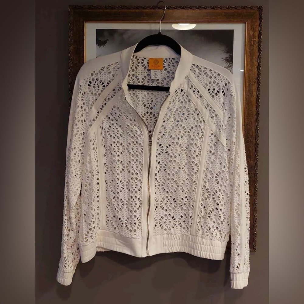 Ruby Rd. Laser Cut Cropped Jacket - Picture 2 of 7